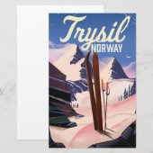 トリュシル ノルウェー スキー 便箋 (正面/裏面)