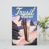 トリュシル ノルウェー スキー 便箋 (スタンド正面)