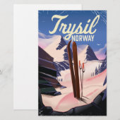 トリュシル ノルウェー スキー 便箋 (正面/裏面)