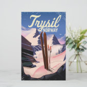 トリュシル ノルウェー スキー 便箋 (スタンド正面)