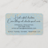 トリュフレスチョコレートキャンディ作りベーキングビジネスca 名刺 (裏面)