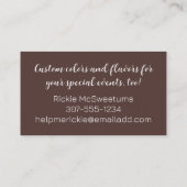 トリュフレズチョコレートキャンディーズ菓子 名刺 (裏面)