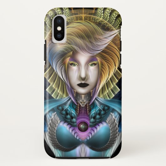 トリリアフラクタルファンタジーポートレート Case-Mate iPhoneケース (裏面)