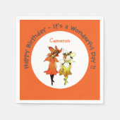 トリリウムタイガーリリーお洒落花パーティー供給 スタンダードカクテルナプキン (正面)