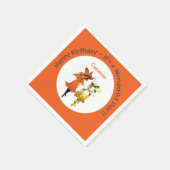 トリリウムタイガーリリーお洒落花パーティー供給 スタンダードカクテルナプキン (角)