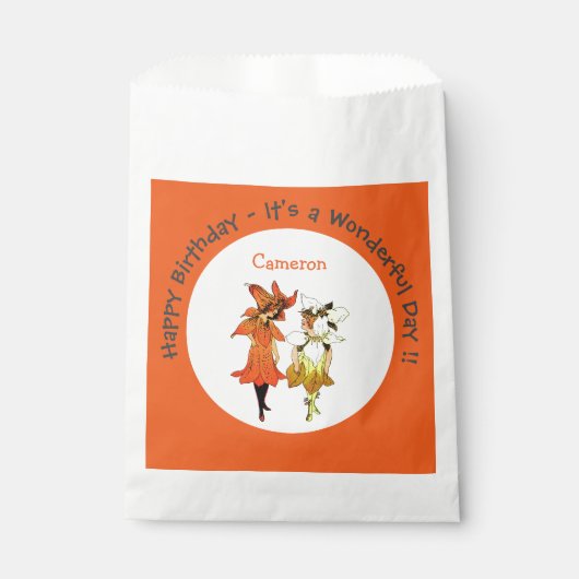 トリリウムタイガーリリーお洒落花パーティー供給 フェイバーバッグ (正面)