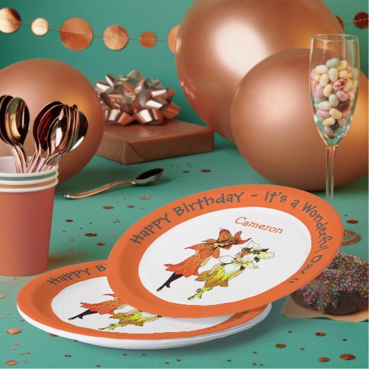 トリリウムタイガーリリーお洒落花パーティー供給 ペーパープレート (複数)