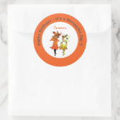 トリリウムタイガーリリーお洒落花パーティー供給 ラウンドシール (バッグ)