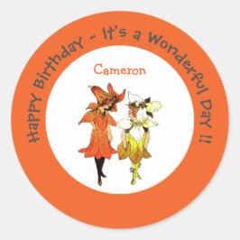 トリリウムタイガーリリーお洒落花パーティー供給 ラウンドシール