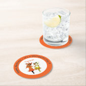 トリリウムタイガーリリーお洒落花パーティー供給 ラウンドペーパーコースター (インサイチュ)