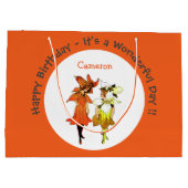 トリリウムタイガーリリーお洒落花パーティー供給 ラージペーパーバッグ (裏面)