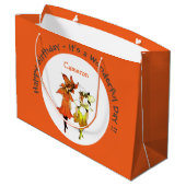 トリリウムタイガーリリーお洒落花パーティー供給 ラージペーパーバッグ (裏面アングル)