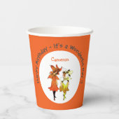 トリリウムタイガーリリーお洒落花パーティー供給 紙コップ (裏面)