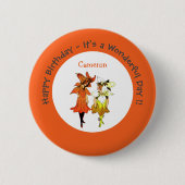 トリリウムタイガーリリーお洒落花パーティー供給 缶バッジ (正面)