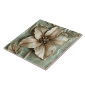 トリリウムボタニカルフローラフェイクレリーフ、 浮き彫り タイル (側面)