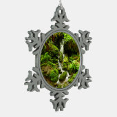 トリリウム秋アットレッドウッド国立公園 スノーフレークピューターオーナメント (左)