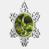 トリリウム秋アットレッドウッド国立公園 スノーフレークピューターオーナメント (右)