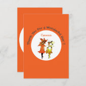 トリリウム タイガーリリー 夢のような花のパーティー用品 サンキューカード (正面/裏面)