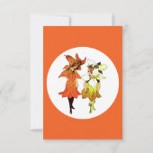 トリリウム タイガーリリー 遊び心のある花のパーティー用品 サンキューカード (裏面)