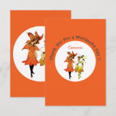 トリリウム タイガーリリー 遊び心のある花のパーティー用品 サンキューカード (正面/裏面)