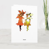 トリリウム タイガーリリー 遊び心のある花のパーティー用品 サンキューカード (裏面)