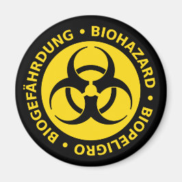 トリリンガル生物学的災害［有害物質］警告ズ マグネット