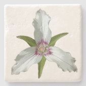 トリリ色彩の鮮やかウム春ワイルドフラワーストーンコースター ストーンコースター (正面)