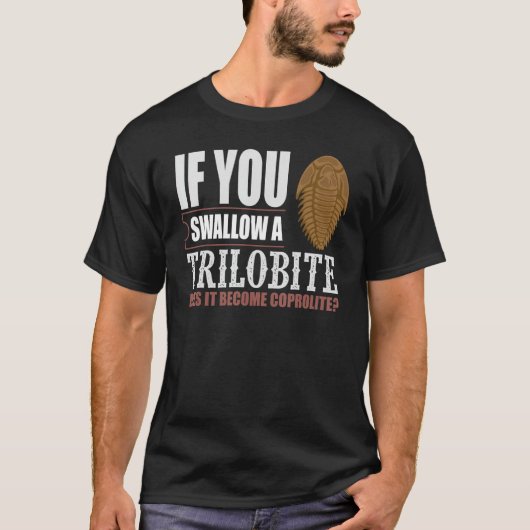 トリロバイト化石ハンター未来の古生物学者ジオ Tシャツ (正面)