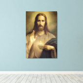 トリンイエスキリスト顔シュラウド、聖顔 キャンバスプリント (インサイチュ (ウッドフロア))