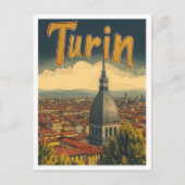 トリンイタリアアートヴィンテージトラベルイラストレーション ポストカード (正面)