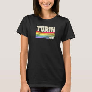 トリンイタリアレインボーゲイプライドマーチレトロ70s 80s tシャツ