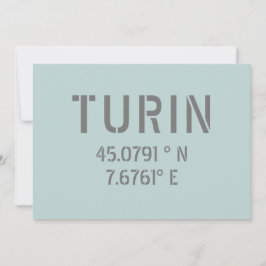 トリンイタリア緯度と経度の座標 カード