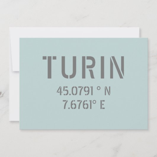 トリンイタリア緯度と経度の座標 カード (正面)