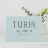 トリンイタリア緯度と経度の座標 カード (スタンド正面)