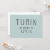 トリンイタリア緯度と経度の座標 カード (正面/裏面インサイチュ)