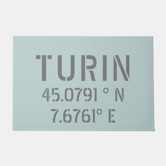 トリンイタリア緯度と経度の座標 ドアマット (正面)