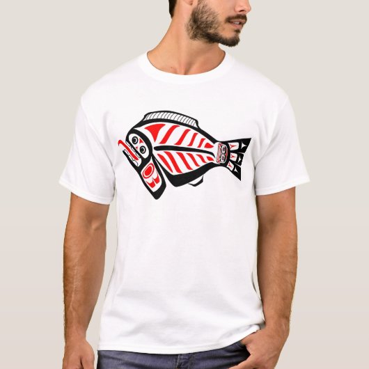 トリンギットのオヒョウ Tシャツ (正面)