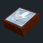 トリンケットボックス鳩 ギフトボックス<br><div class="desc">金樫の木に鳩のプリントで示されたトリンケット箱。大きいサイズを表示。こカスタマイズの品買目はストックイメージfreepik.com</div>