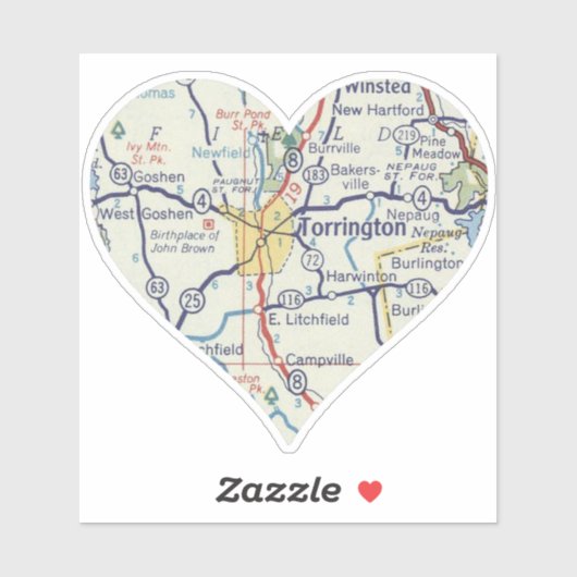 トリントンCTヴィンテージマップ シール (シート)