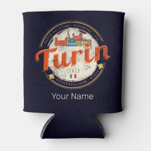 トリンピエモンテレトロスカイラインイタリアンヴィンテージパスタ 缶クーラー (正面)