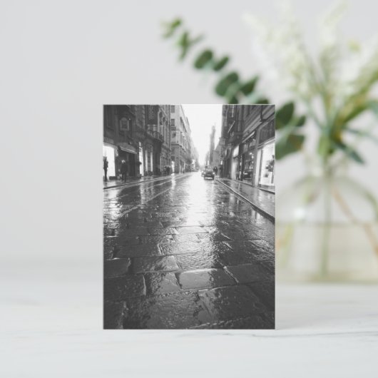 トリン イタリア, 雨の濡れた通り・夕方 ポストカード (スタンド正面)