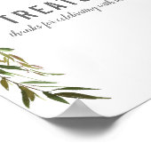 トリートエレガントテーブルバラベビー散水シャワー ポスター (角)