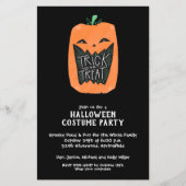 トリートカボンプキンハロウィーンバジェット招待状 (正面)