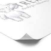 トリートテーブルサインベビー散水エレファント&バナー ポスター (角)