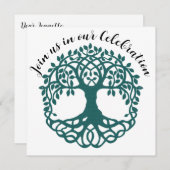 トリートメント癌の終わりの緑の木 招待状 (正面/裏面)