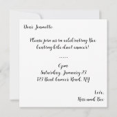 トリートメント癌の終わりの緑の木 招待状 (裏面)