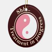 トリートメント進行中陰陽ドアハンガー セラミックオーナメント (左)