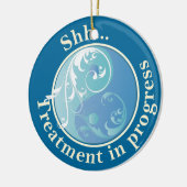 トリートメント進行中陰陽ドアハンガー セラミックオーナメント (左)