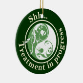 トリートメント進行中陰陽ドアハンガー セラミックオーナメント (右)