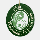 トリートメント進行中陰陽ドアハンガー セラミックオーナメント (左)